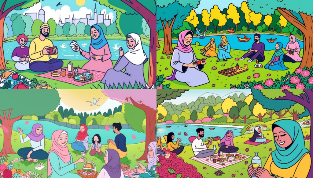 Kartun Hijab Modern dengan Tema Keseharian 3